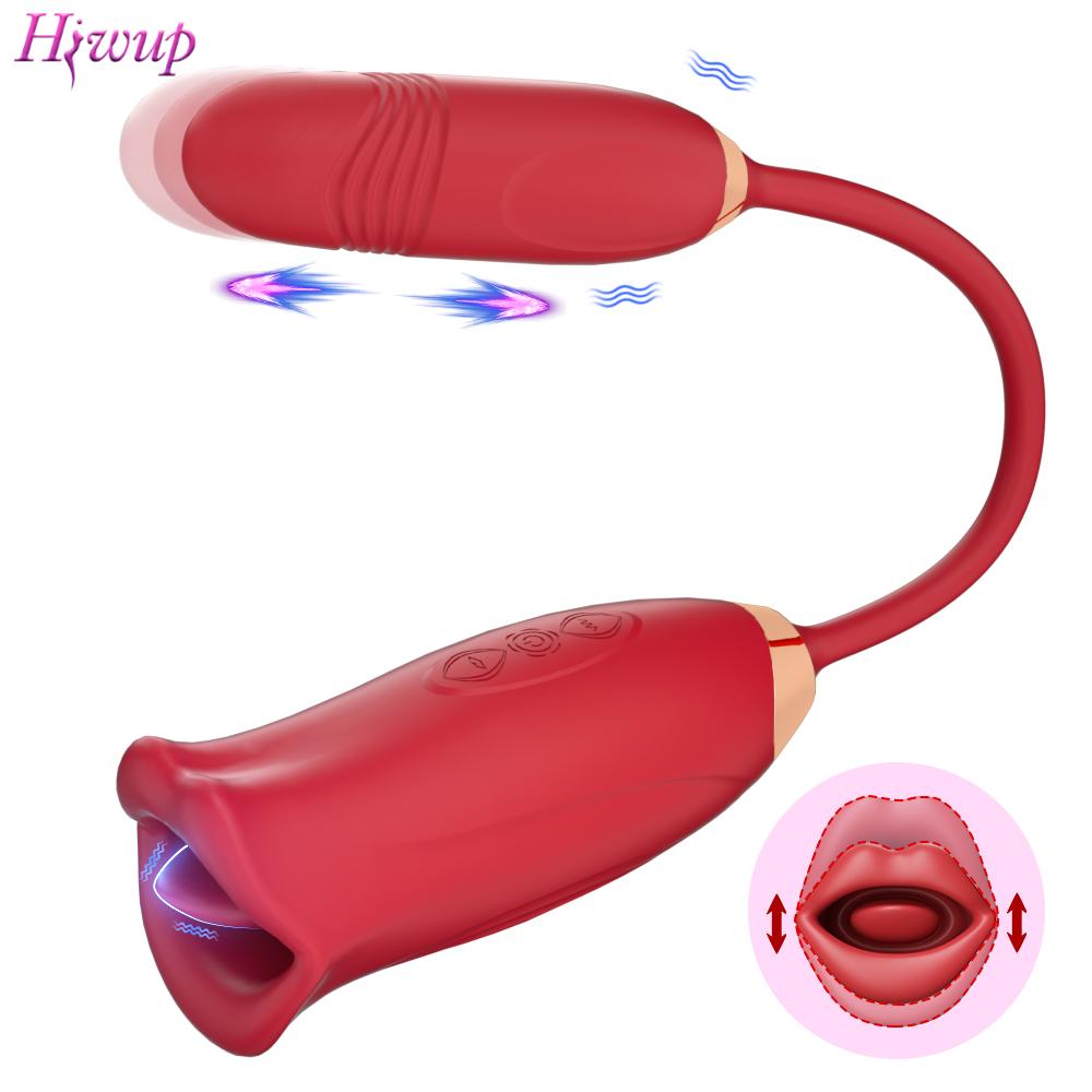 Vibrátor sání jazyka pro ženy Stimulátor klitorisu bradavek Vibrační dildo Vibrátory klitorisu Sexuální hračka pro ženy