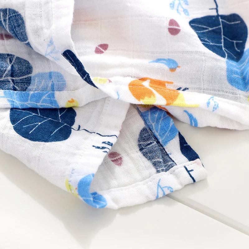 120*120 cm Soft Muslin Cotton Baby Blanket Bamboo Cotton Blanket Wrap Cute Cartoon Newborn Blankets Infant Wrap Sleepsack