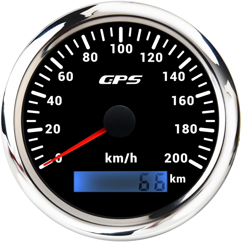 85MM GPS Speedometer Gauge For Motorcycle Marine Boat Truck 30~200 Kmh Speed Gauge Meter With GPS Antenna 7 Color LED Backlight