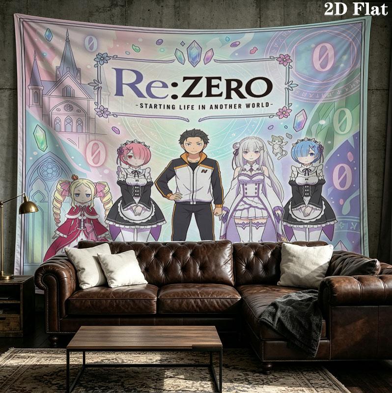 Re Zero Nástěnná tapiserie Estetická nástěnná dekorace Tištěná látková přikrývka Dekorativní tapiserie Pro ložnici Obývací pokoj Domácí dekorace