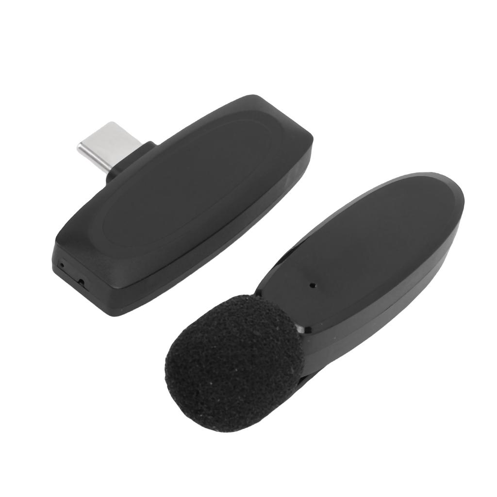 Wireless Lavalier Microphone Noise Cancelling 2.4GHz Omnidirectional Lapel Mic for Video Recording L
