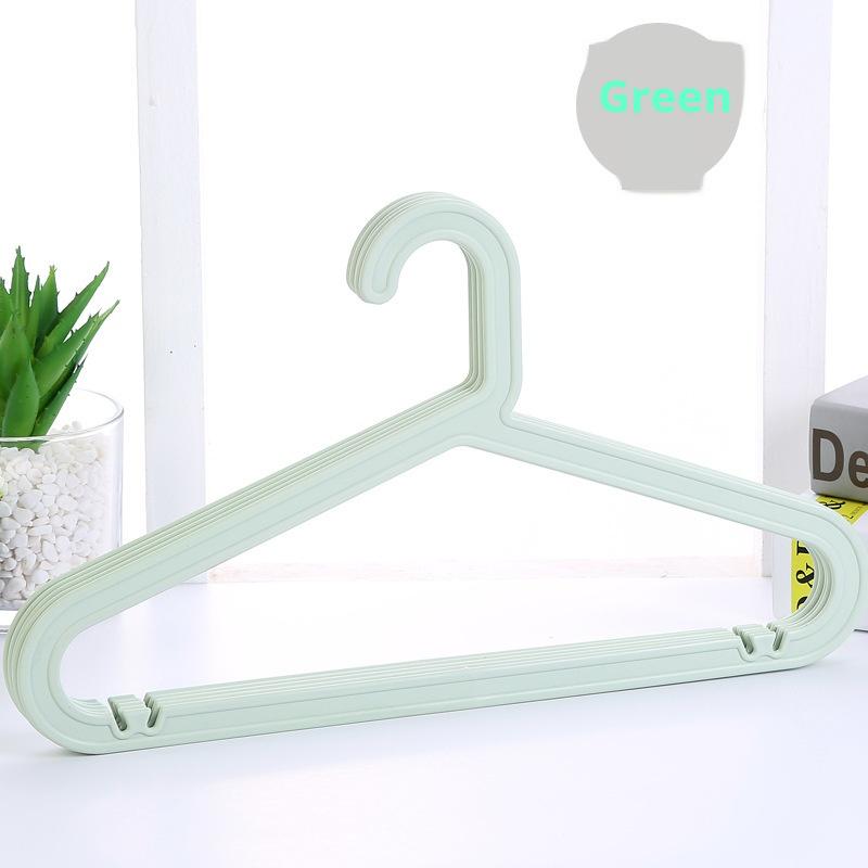 

Бесследные вешалки для одежды Бытовой гардероб Взрослые многофункциональные вешалки для одежды Нескользящие Сухие и влажные вешалки для сушки Оптовая продажа 5Pcs зелёный