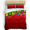 Christmas Tree Gifts Santa Claus Bells Snowflakes 3pcs Bedding Set For Bed Home Textile Duvet Cover Quilt Cover Pillowcase