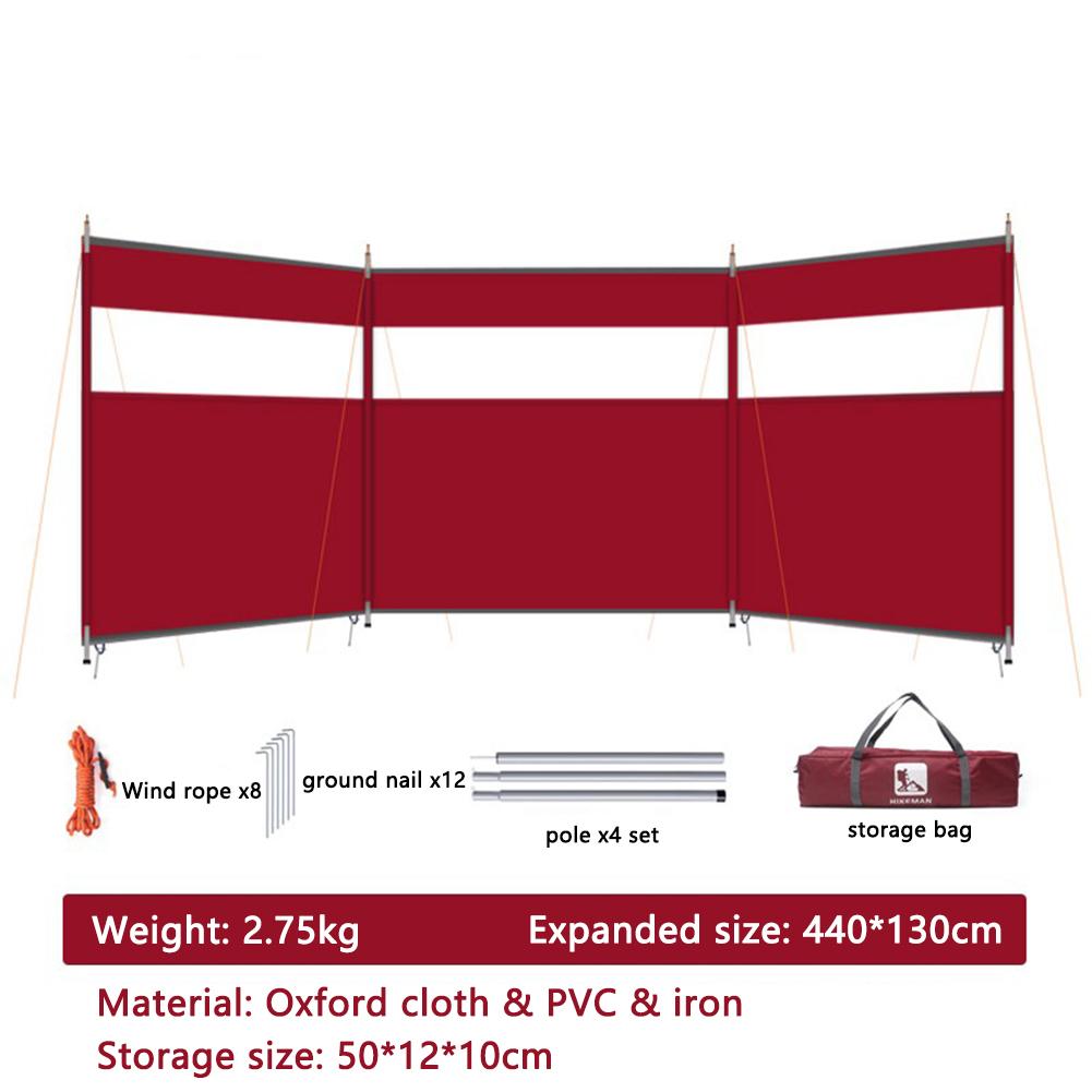 Outdoor Windshield Windproof Transparent Visual Strip Camping  Screen Panel Partition Wall Divider