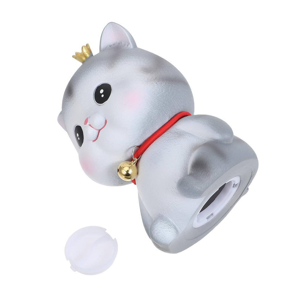 Cartoon Kitten Saving Pot Vinyl Money Pot Lovely Small Change Container Desktop Ornament Ideal for Kids Home Office