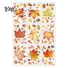 Removable Maple Leaf Decals 9 Sheets Fall Woodland Animals Window Clings, Autumn Pumpkin Autumnal Home Holiday Accents Squirrel Fox Rabbit Glass