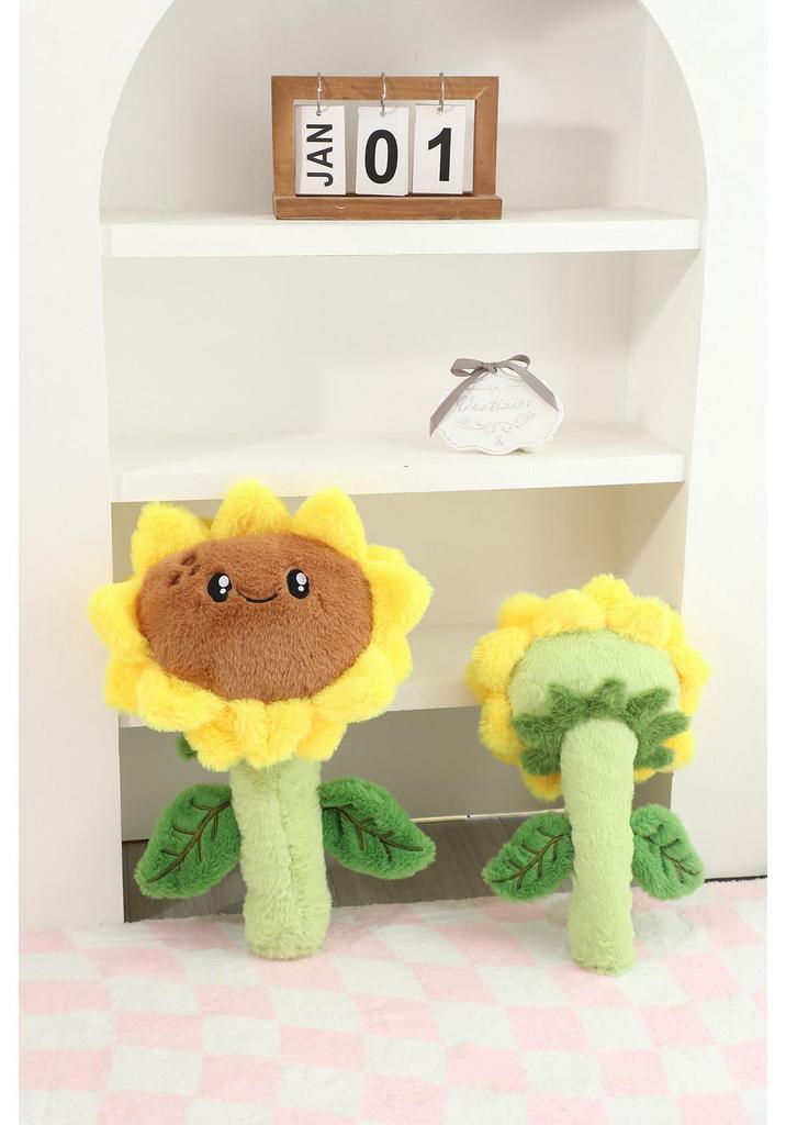 Soft Sunflower Plush Toy: Cute Expression Pillow or Wedding Ornament