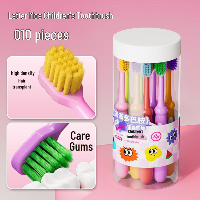 

Набор детских зубных щеток экстрамягкой щетины (10 шт.) для возраста 3-12 лет, идеально для малышей и прорезывания зубов.