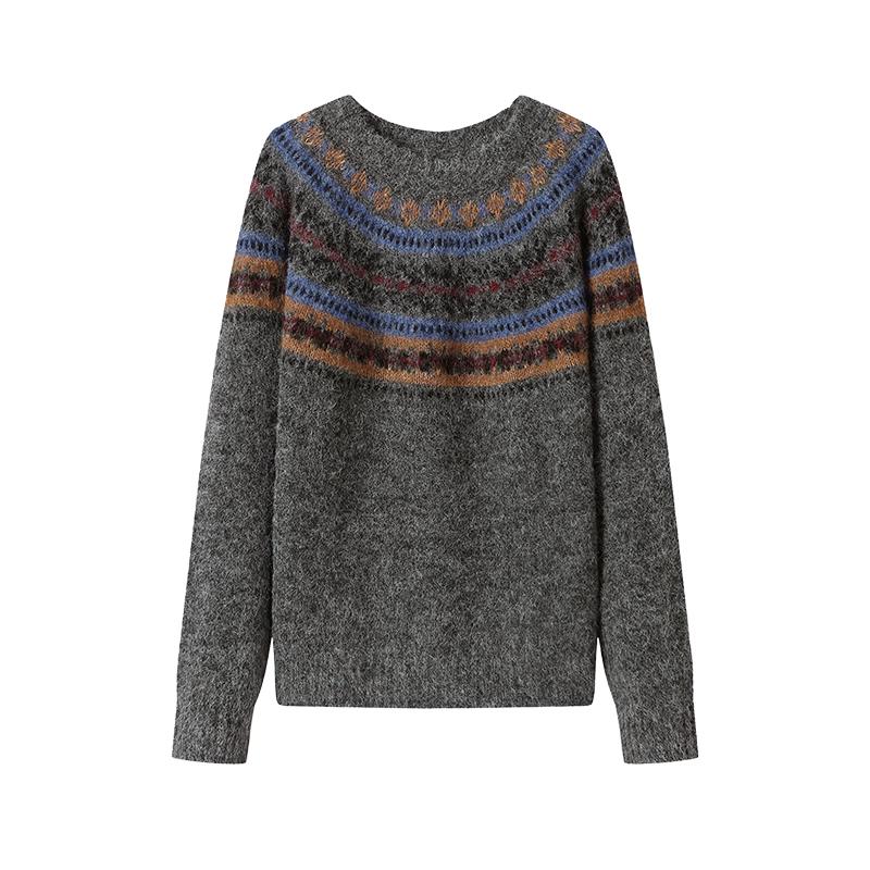 

ЗЕЛЕНЫЙ ПОЯС Женский пуловер с узором Фэр-Айл M