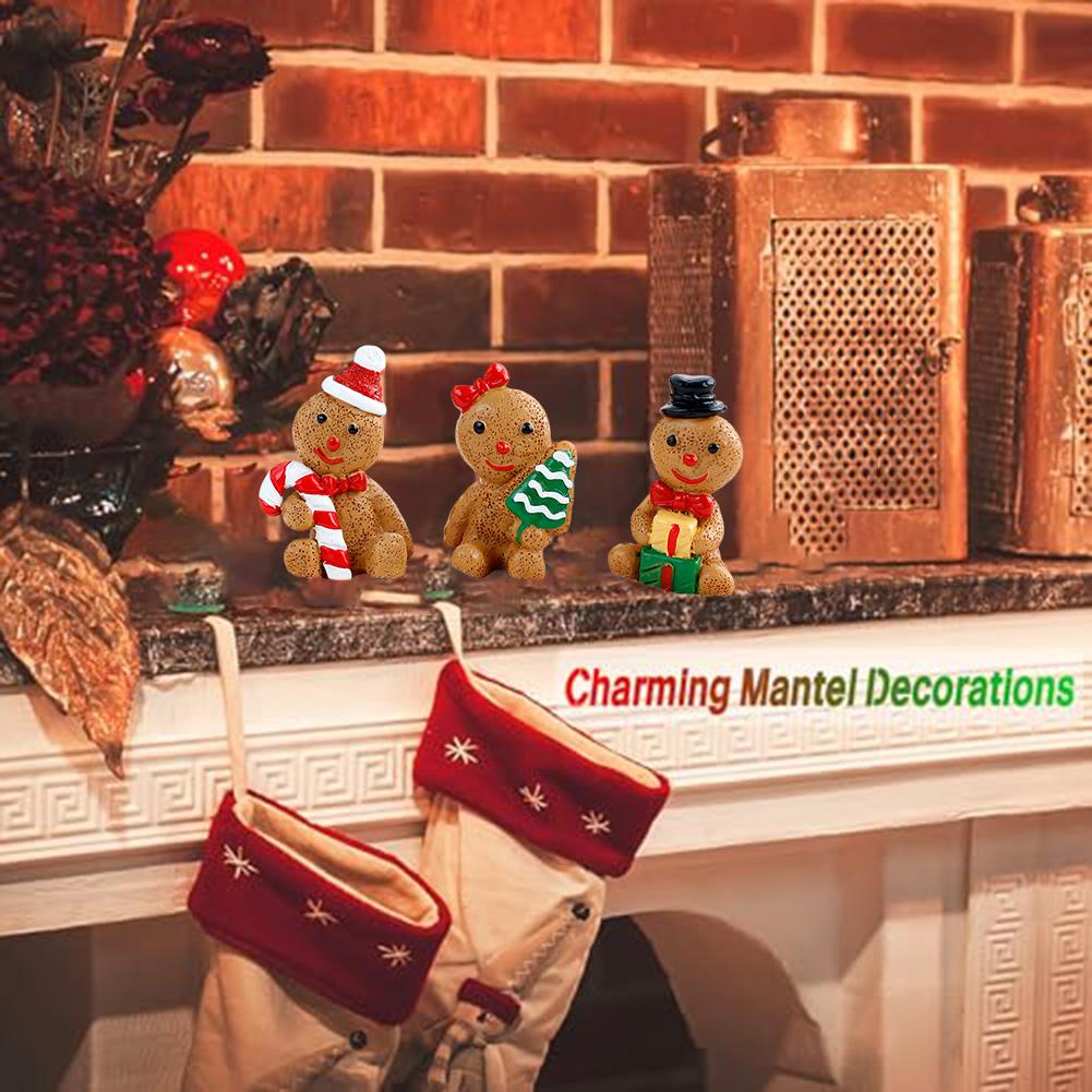 6 Pcs Adorable Man Resin Ornaments Set For Festive Decor & Gifts Christmas Crafts Supplies Christmas Decorations China Mainland