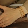 European, American Ins Hip-hop Style Commuter Cuban Thick Chain Bracelet Women's Plated 18k Gold Stainless Steel Non-fading Waterproof Jewelry