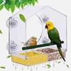 Window Bird Feeder with Strong Suction Cups - Clear Acrylic Bird Feeders for Outdoors, Sturdy and Durable
