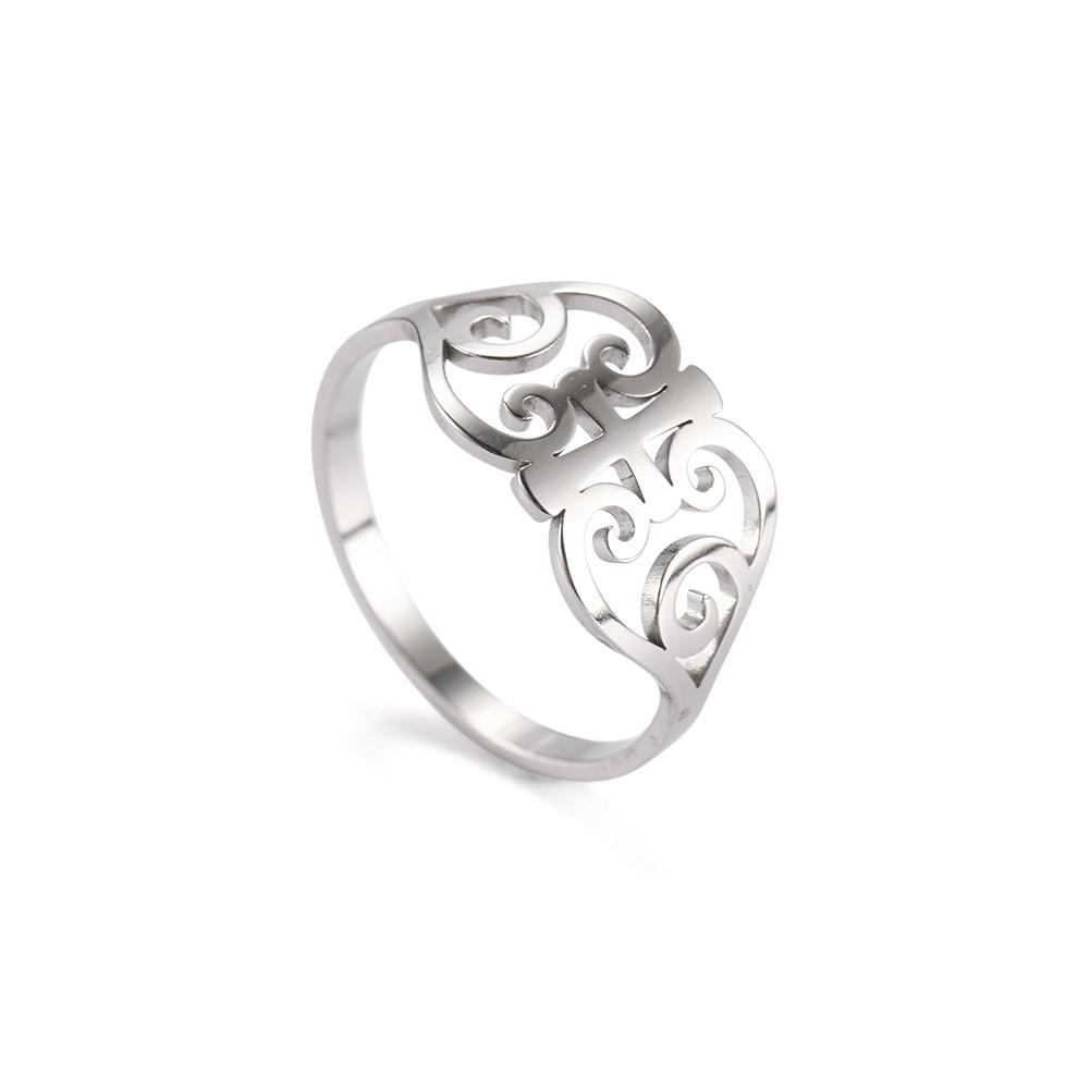 Cazador Vintage Flower Filigree Ring Women Gold Color Stainless Steel Finger Rings Jewelry Anniversary Birthday Mother Gift