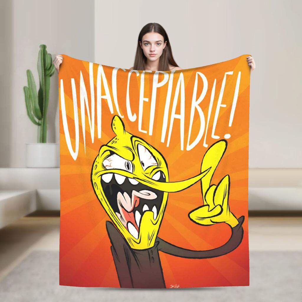 Lemongrab Unakzeptabel Flanelldecke Frühling Warm Weich Überwurfdecke für Kinder Erwachsene Heimdekoration Grafische Tagesdecke Sofabettbezug