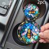 Anti-slip Cup Holder Mat 2PCS Silicone Car Coaster, Heat Resistant Non-Slip Holder, Durable High Temperature Coaster Easy Clean Coffee Tea Mat,