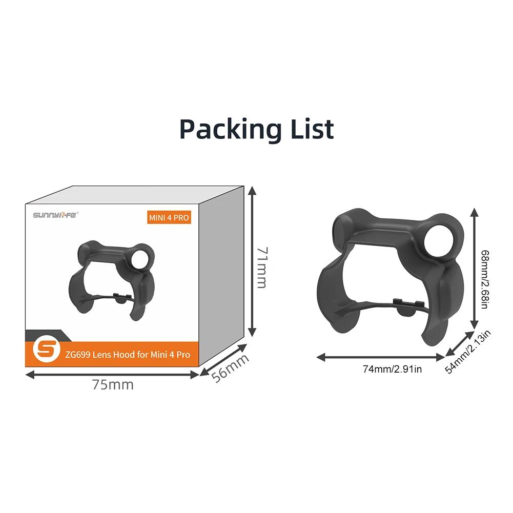 Lens Cover For DJI Mini 4 Pro Drone Gimbal Lens Hood Anti-Scratch Camera Guard Sunshade Lens Protector Cap for DJI Mini 4 Pro