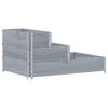 VidaXL Lit Surélevé à 3 Niveaux, Bac à Fleurs, Pot de Plantes, Boîte à Fleurs, Jardinière de Jardin Terrasse Extérieur, Gris 4010311