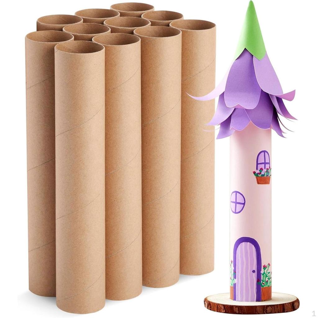 12 Pieces Craft Rolls Eco Friendly Round Premium Paper Towel Tubes for Crafts Arts Projects