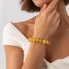 Trendy Y2K Aesthetic Smudge Resin Bead Chain Necklace Lightweight for Women Summer Beach Wear Jewelry Gift