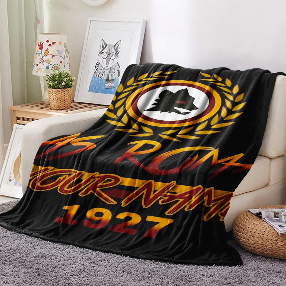 1PC Custom Name AS Roma Patterned Flannel Blanket Suitable For All Seasons for Home Decor Warmth and Comfort Gifts Holiday Present