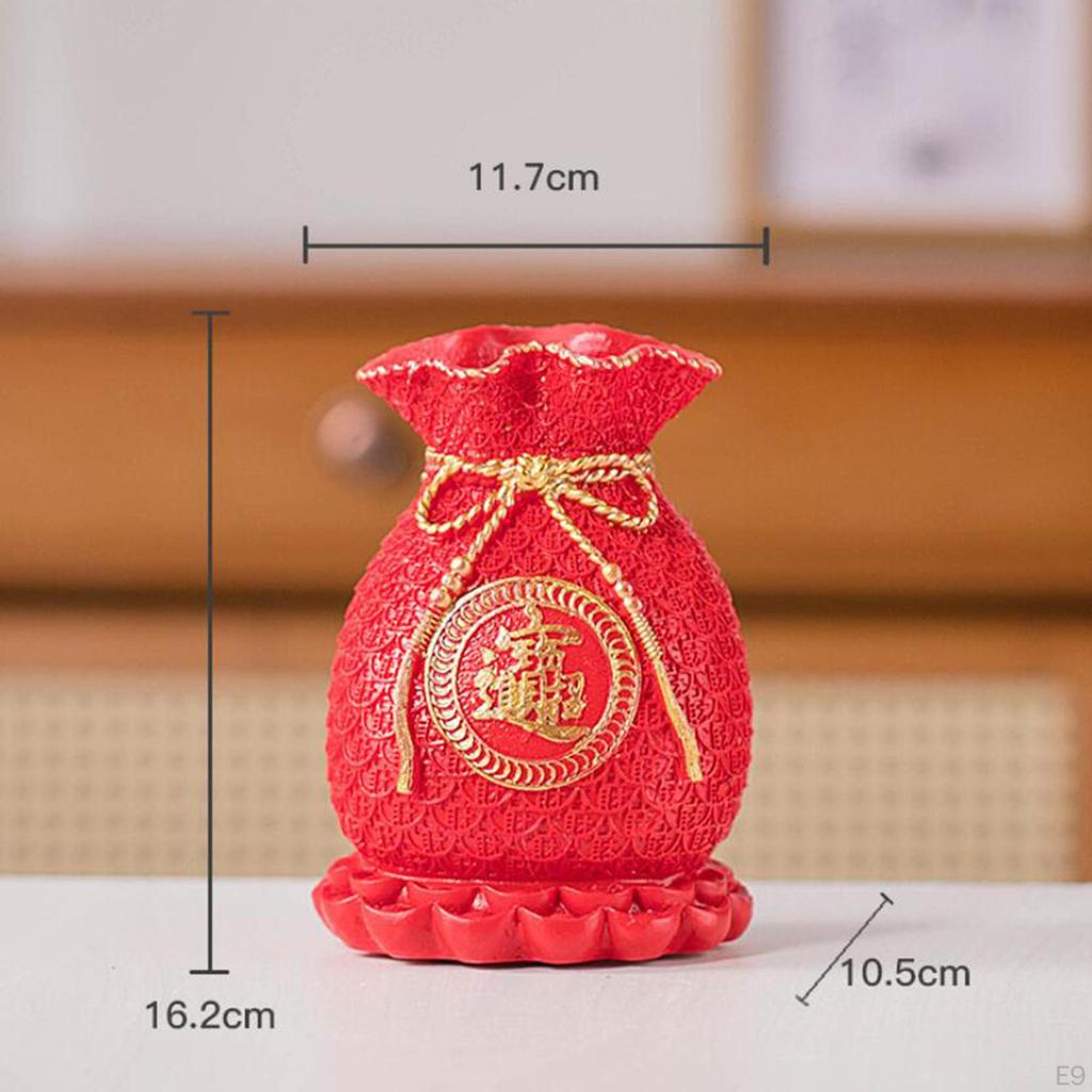 Bag Shaped Flower Vase Decorative Sculpture for Living Room Centerpiece
