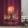 Horrific Shower Curtains Halloween 3D Print Fabric Pastel Waterproof Bathroom Curtain Pumpkin Bat Print Home Decor with Hooks