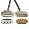DB25 RS232 Extension Cable Double Shielding 26AWG Parallel Port Serial Port Cable Printer Data Cable Black