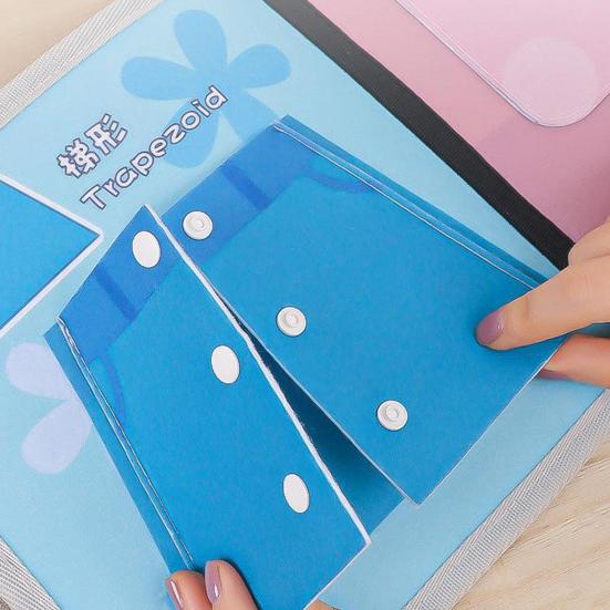 Baby Cloth Sticky Fasten Baby Soft Bite-resistant Tear-resistant Book Tape with Pocket Color Cognition Hand-eye Coordination Early