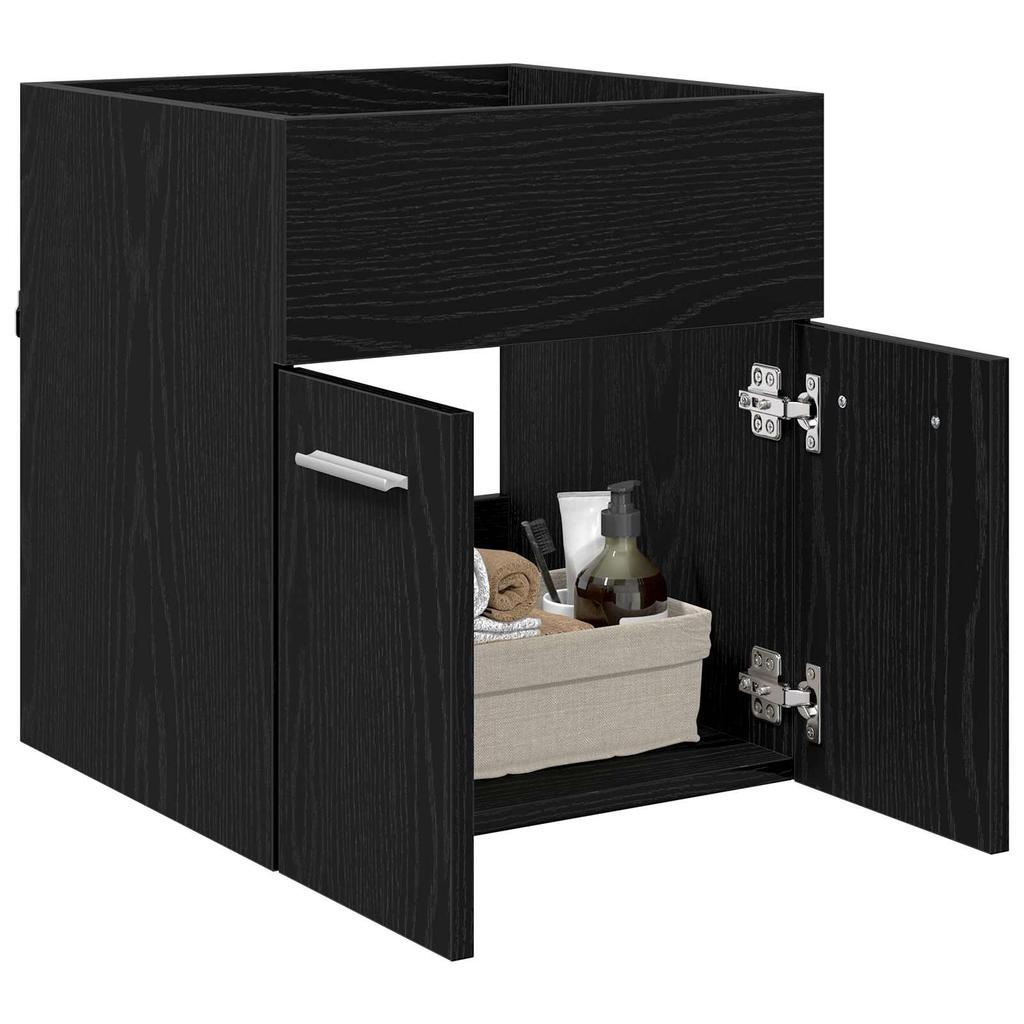 Black Oak Effect Bathroom Vanity Unit 41 x 38.5 x 46 cm