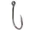 100PCS High Carbon Steel Fishing Hooks with Sharp Barb Hook Fishers Accessory Black with Hole