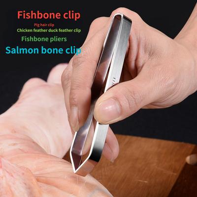 1 stuks Zalm Doorn Klem Varkenshaar Klem Visgraat Tang Kippenhaar Eendenhaar Klem Haarverwijderaar Trekker Keuken Haarverwijderaar