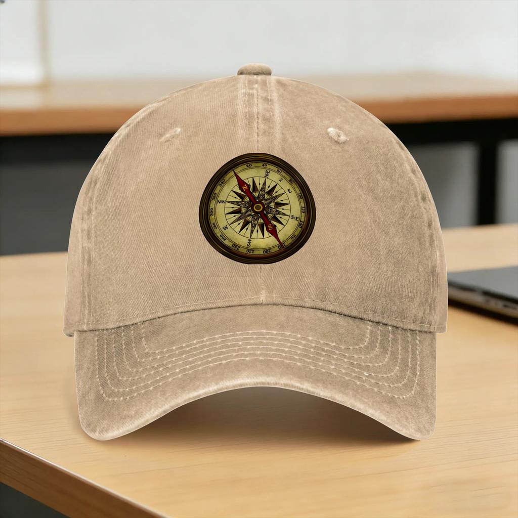 Baseball Cap Compass Funny Adventure Spring Yk Funny Hip Hop Hats UnisexTeens Custom Running Hippie Breathable Snapback Cap