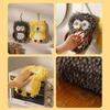 Cartoon Owl Chenille Hand Towel With Fuzzy Balls, Absorbent Fast-Drying Soft Hanging Towels For Bathroom And Kitchen