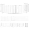 PawHut Metal Safety Gate Foldable and Modular Enclosure for Dogs and Children 8 Panels 61 X 75 Cm White