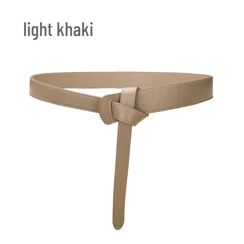 Women's Double-Sided Top-Grain Cowhide Leather Waist-Cinching Skirt Belt