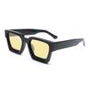 Luxury Vintage Black Square Oversize Sunglasses Acetate Polarized Custom Logo Thick Sun Glasses for Men Women Transparent