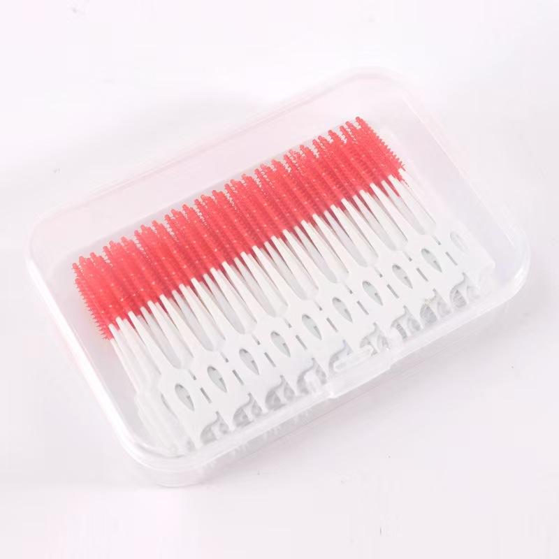 200Pcs Disposable Dental Floss Brush Soft Silicone Interdental Brushes Orthodontic Tooth Clean Dental Care