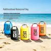 Waterproof Outdoor Backpack - Portable PVC Double Shoulder Bag for Beach, Swimming, Rafting, and Trekking.