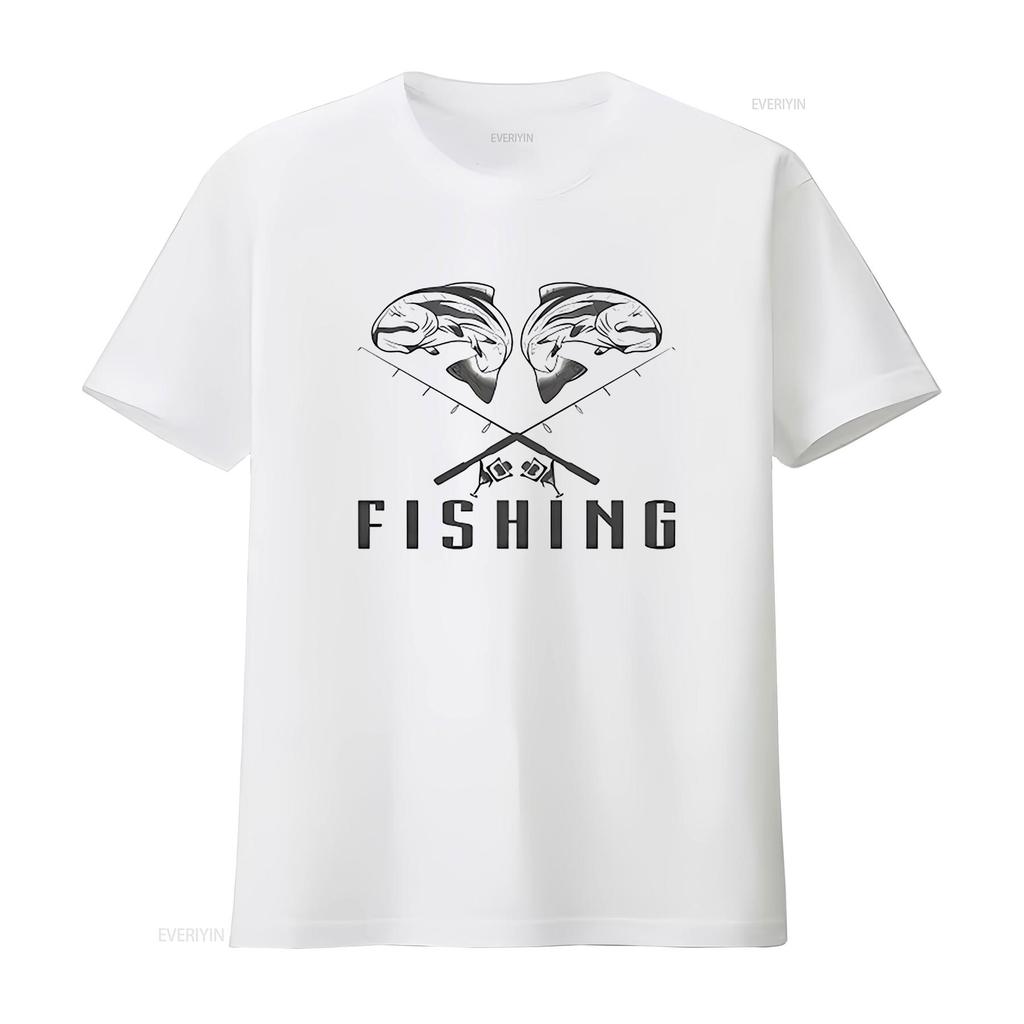 FISHING Cool Womens T Shirt White vintage Washed Versatile graphic Soft Stretched Slightly Stylish designer clothes homme
