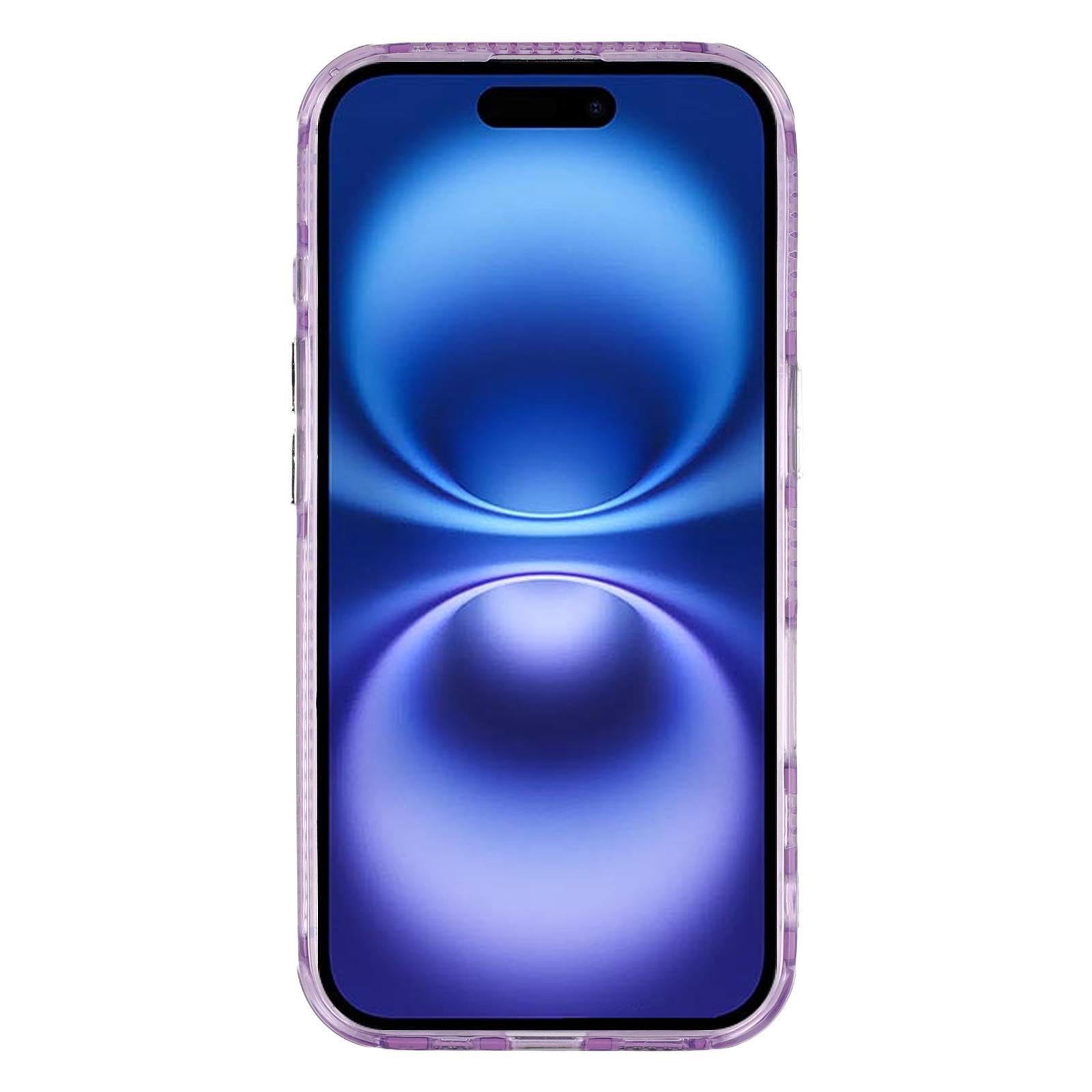 

For iPhone 16 Case with Mirror IMD PC+TPU Phone Cover with Glass Lens Film As Shown J