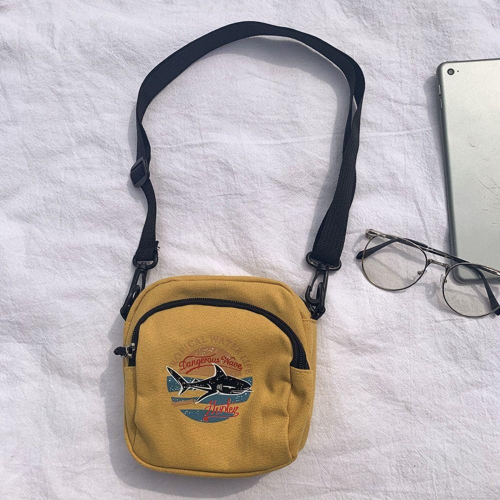 Harajuku Small Cloth Shoulder Crossbody Bags Japan Style Mini Canvas Handbags  Students School Bag