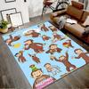 1pc Curious George (7) Design Printed Area Rug Carpet for Bedroom Living Room Home Decor Rugs Mat Non Slip Mat Rug for Bedside