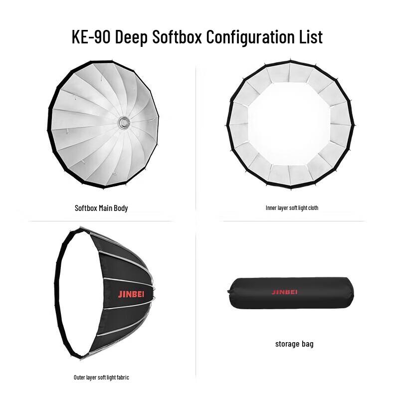 Jinbei KE-90 Quick-Setup Deep Parabolic Softbox