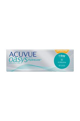 Acuvue Oasis weiche Kontaktlinsen für 30 Linsen pro PWR Zylinder Größe Achse 180 1-Tages Astigmatismus, Packung, -7.00, -0.75,