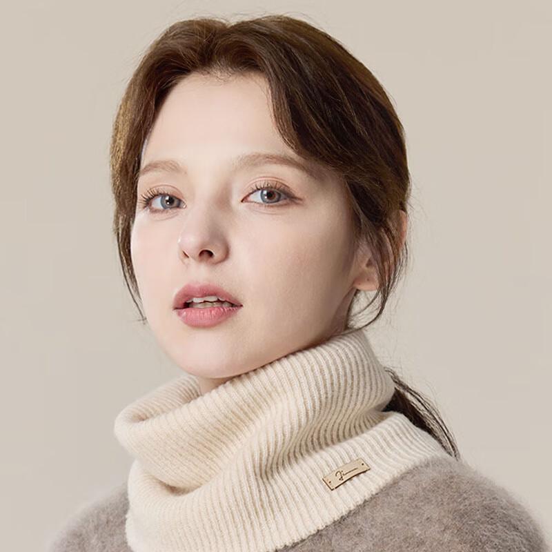 JIUMU Women's Wool Knit Neck Warmer Scarf