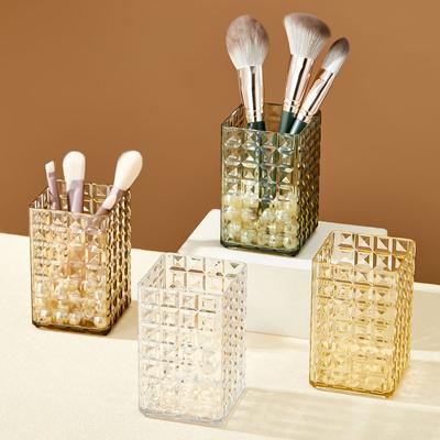 Transparent Makeup Brush Storage Box Multifunction Desktop Cosmetic Organizer Lipstick Jewelry Cosmetic Display Holder Case