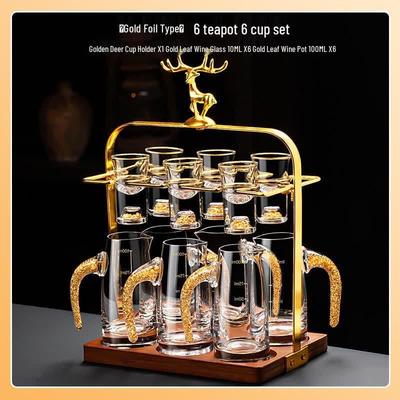 Luxury Crystal Glass Chinese Baijiu Serving Set