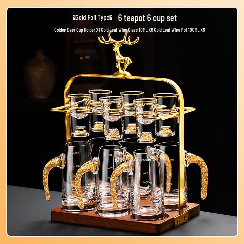 Luxury Crystal Glass Chinese Baijiu Serving Set