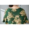 Simple Bohemian Print Dress Short Sleeve Round Neck Summer New Style Elegant Feel Long Dresses Women's Clothing