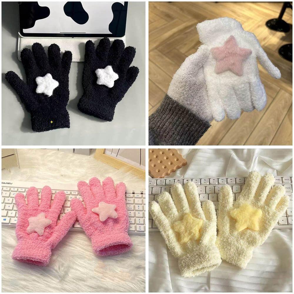 Coral velvet Coral Velvet Gloves Cycling Plush Gloves New Star Plush Gloves  Women